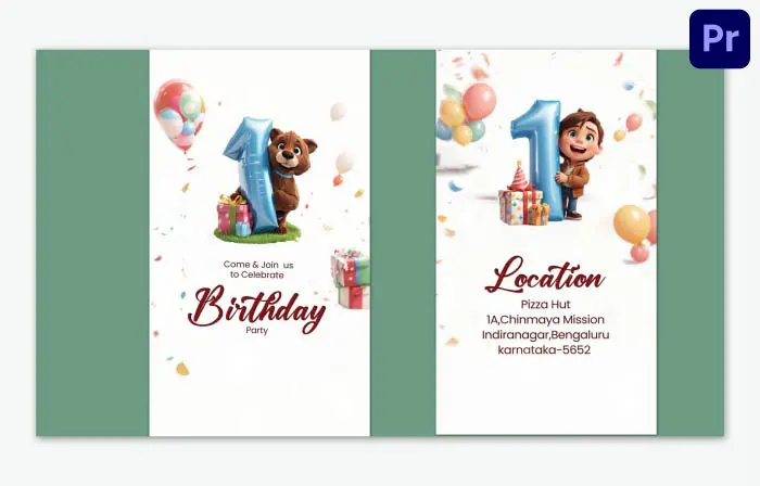 Exquisite 3D Birthday Invite Card Instagram Story